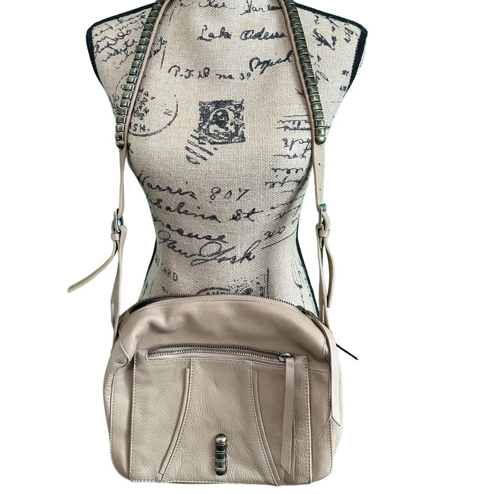 Kelsi Dagger Beige Leather Crossbody Bag Boho Chic